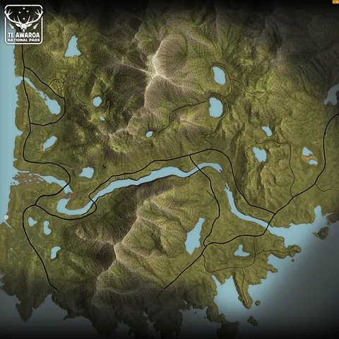 Nationalpark Te Awaroa map