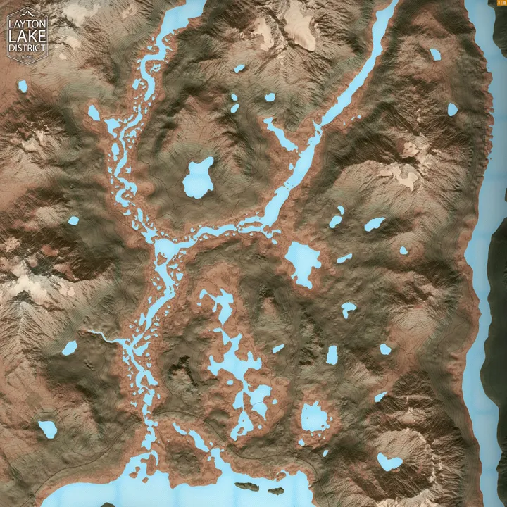 Kraina Jezior w Layton — Mapa rezerwatu