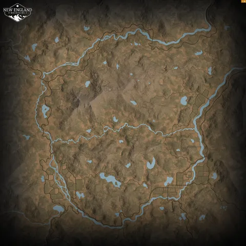 New England Mountains map