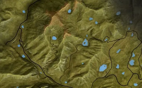 Silver Ridge Peaks map