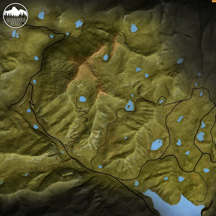 Silver Ridge Peaks — Revierkarte